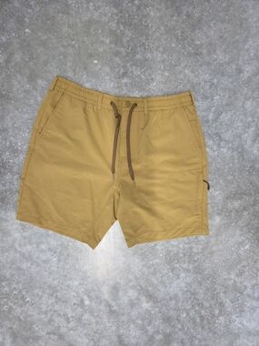 Wren Men's Drawstring Shorts Mustard Tan Summer Outdoor Hiking Gorpcore Size XL